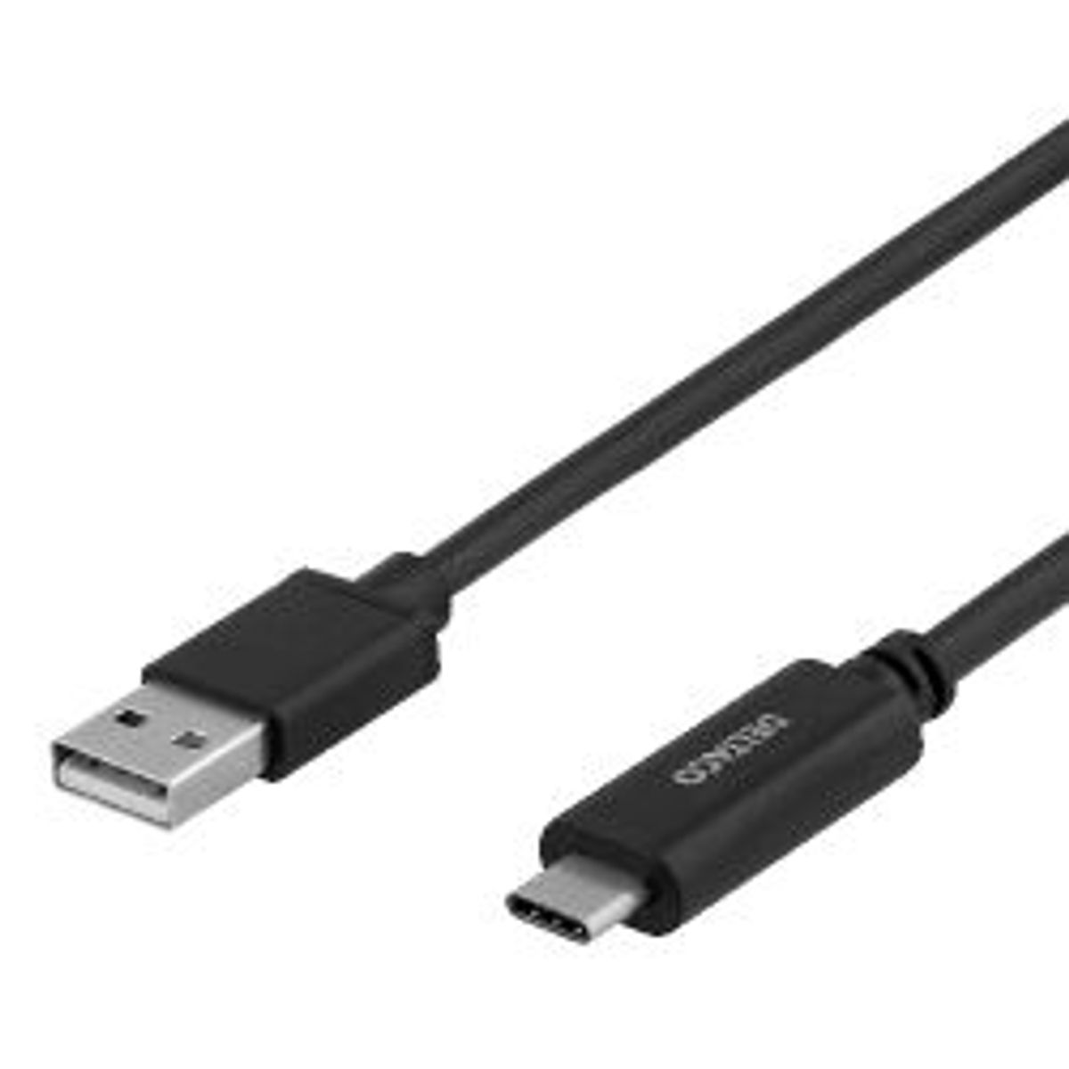 Deltaco Usb 2.0 Cable, Typ A - Typ C, 3m, Black - Ledning