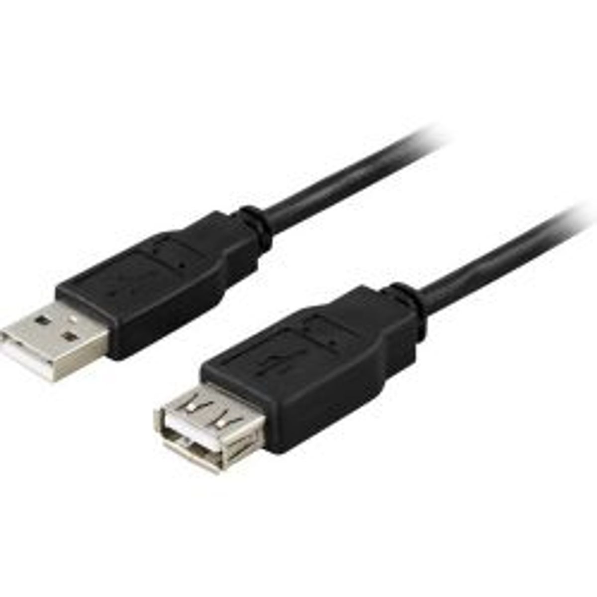 Deltaco Usb 2.0 Cable Type A Ma, Type A Fe 0.5m, Black - Ledning