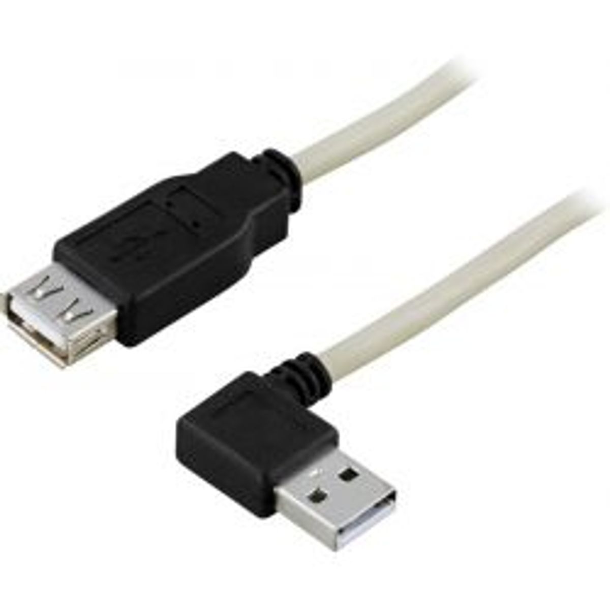 Deltaco Usb 2.0 Cable Type A Mave Angled Type A Fe 0.2m White/black - Ledning