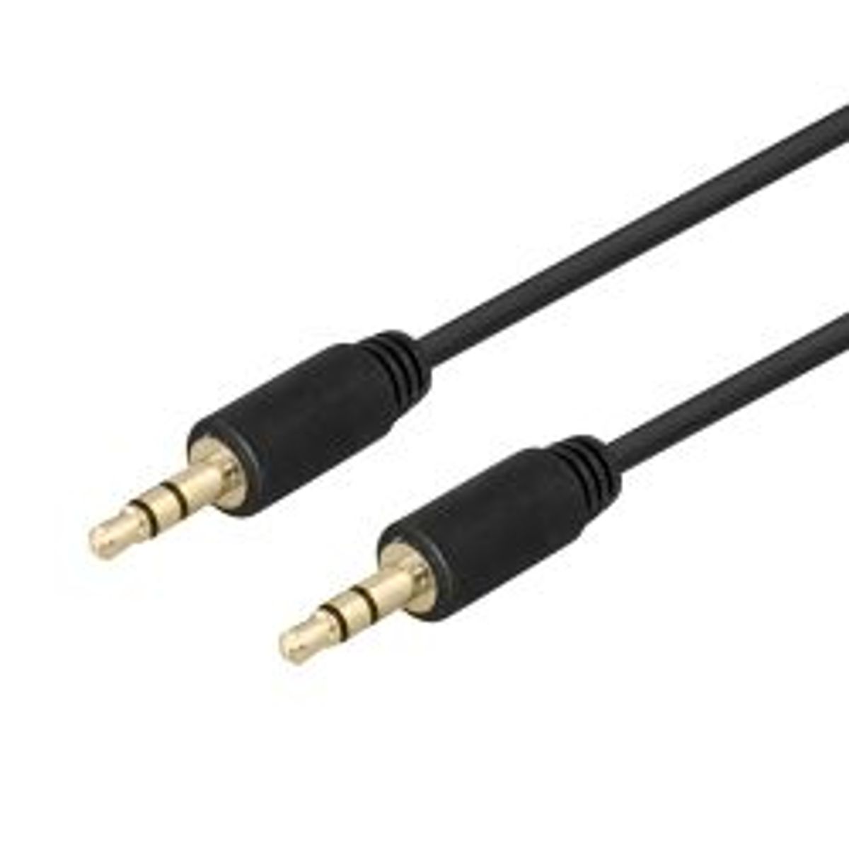 Deltaco Audio Cable, 3.5mm, Gold-plated, 3m, Black - Ledning