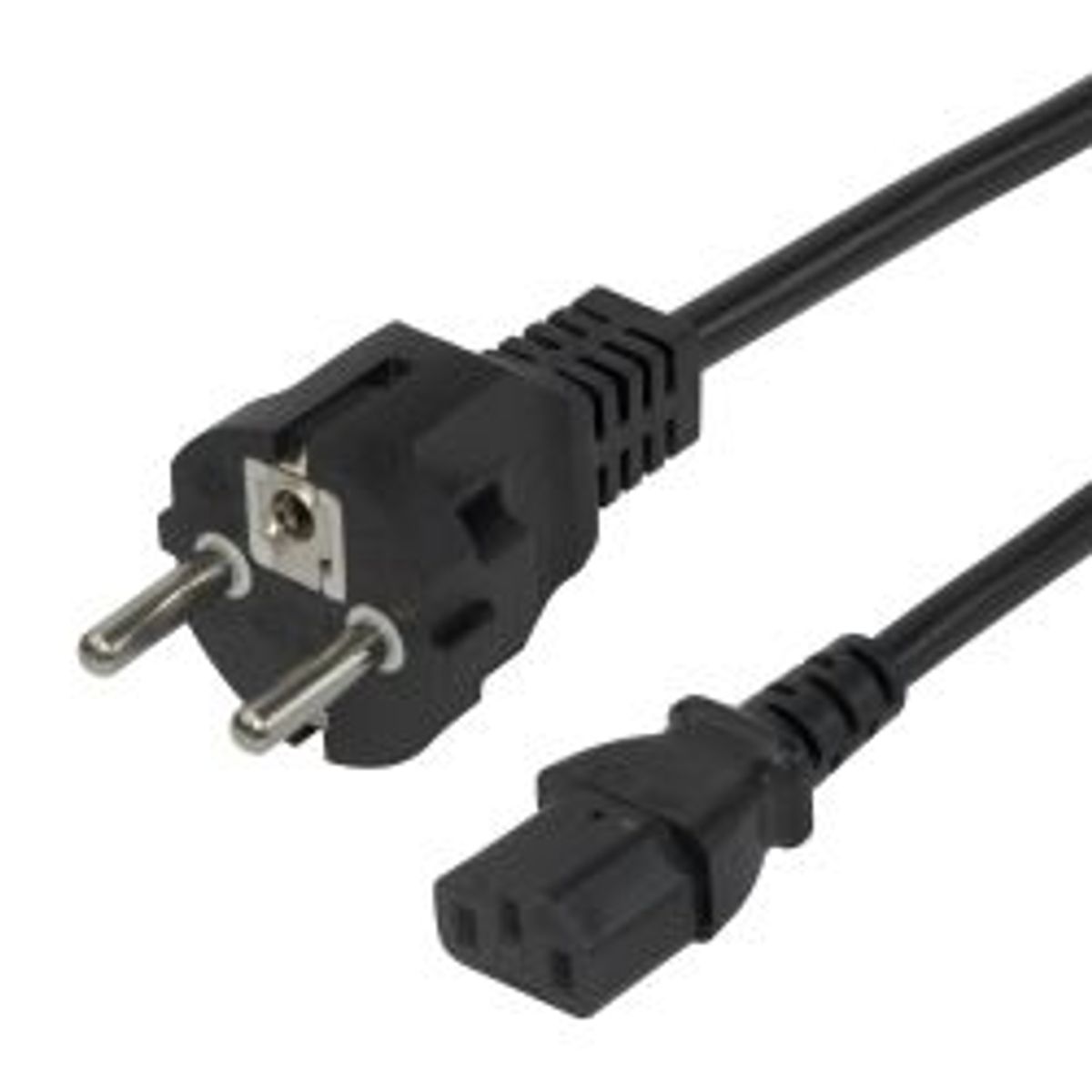 Deltaco Power Cord Cee 7/7 - C13, 3,0m, Black - Ledning