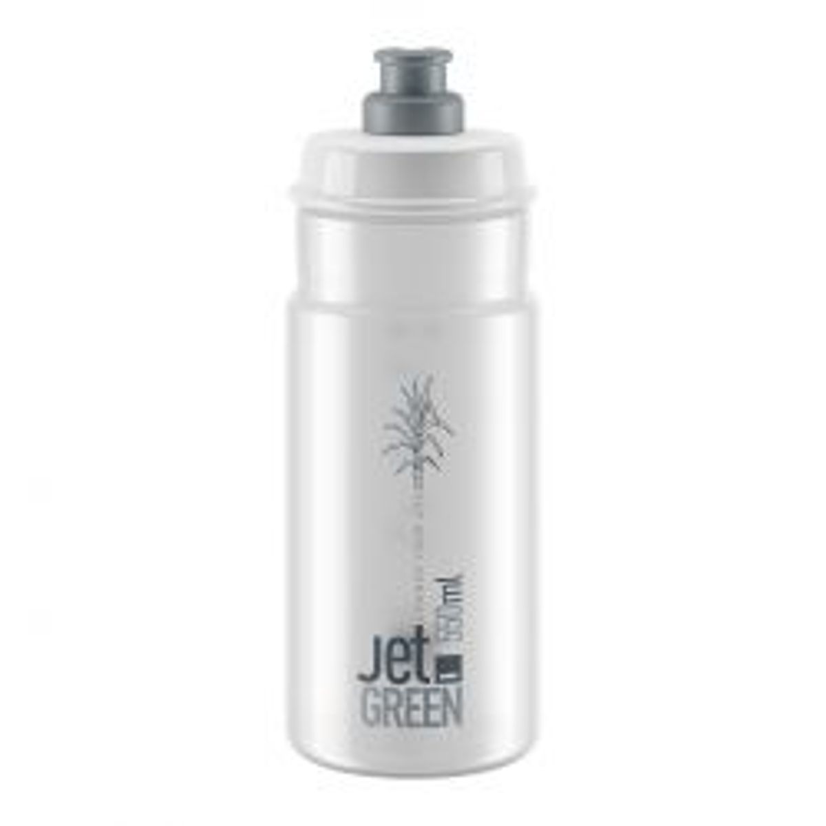 Elite Bottle Jet Green Clear Grey Logo 550ml - Drikkeflaske