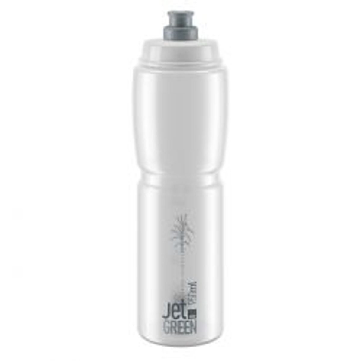 Elite Bottle Jet Green Clear Grey Logo 950ml - Drikkeflaske