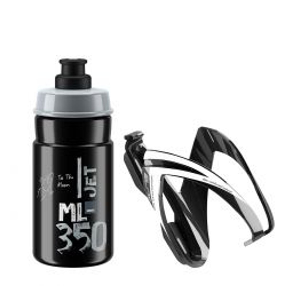 Elite Kit CEO Black Glossy +Bottle Jet 350ml Black Log Gr - Flaskeholder