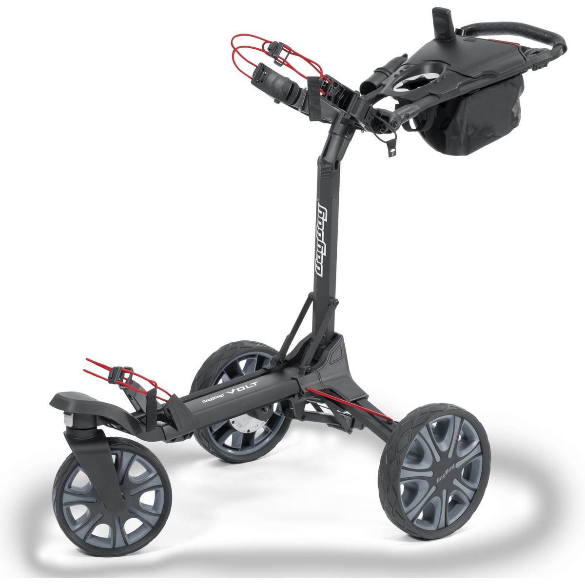 BagBoy VOLT Elektrisk golfvogn - Black/Red - 380Wh, 24v (36 Huller)