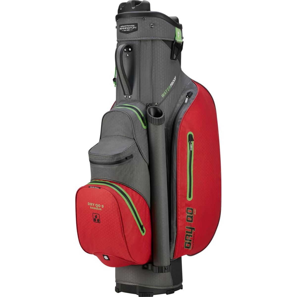 Bennington QO9 Vandtæt Vognbag - Canon Grey/Red/Lime