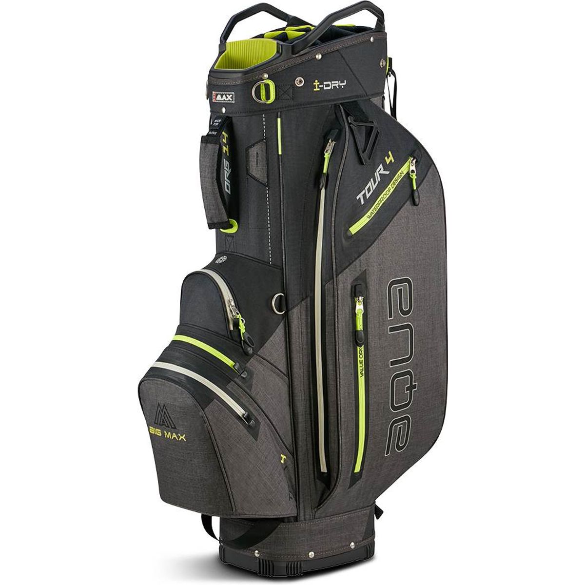 Big Max Aqua Tour 4 Vandtæt Vognbag - Black/Storm/Lime