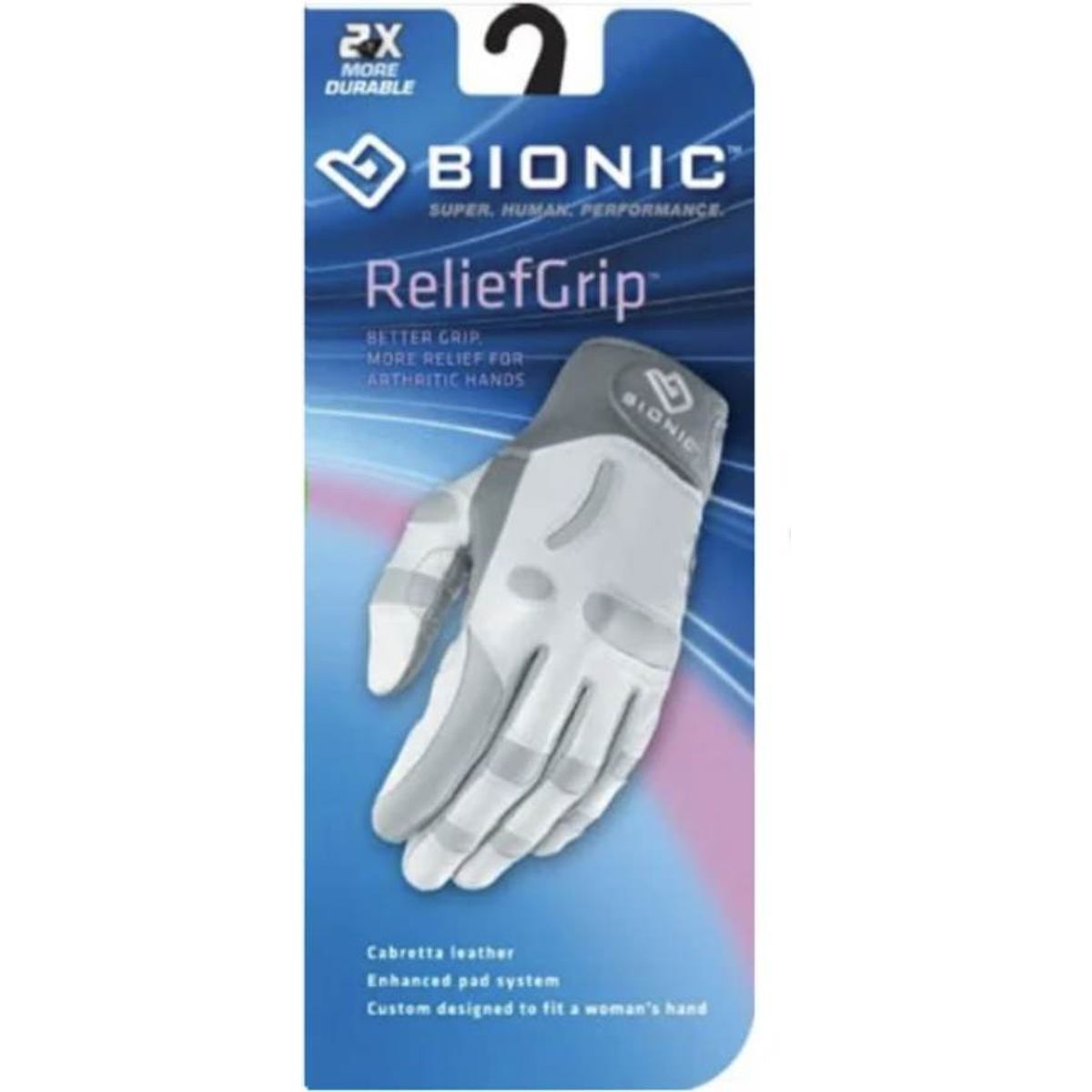 Bionic ReliefGrip Gigt Dame Golfhandske - Hvid - Venstre - Str. S