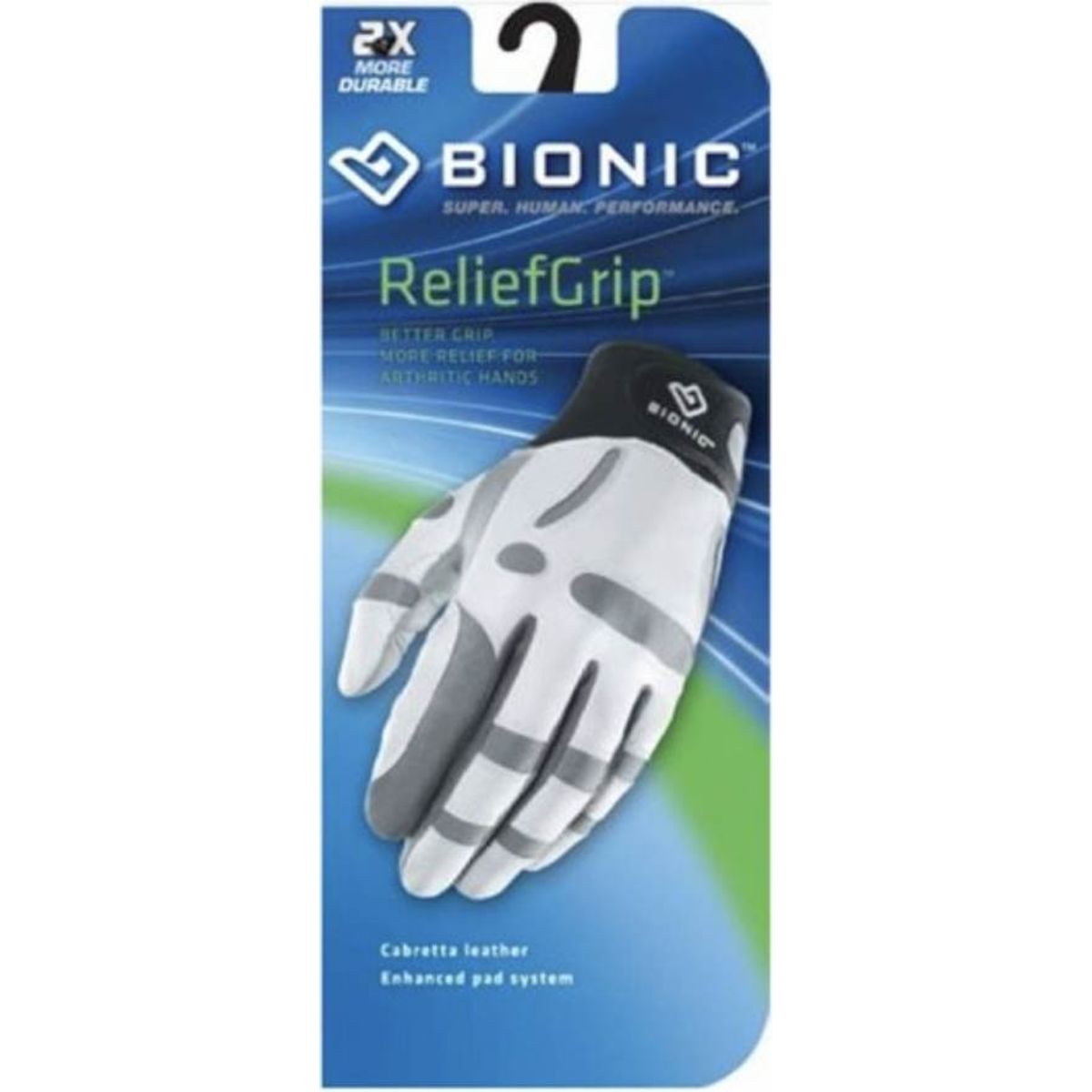 Bionic ReliefGrip Gigt Herre Golfhandske - Hvid - Højre - Str. M / L