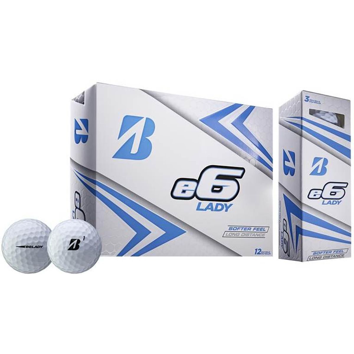 Bridgestone E6 Lady Dame Golfbolde - White