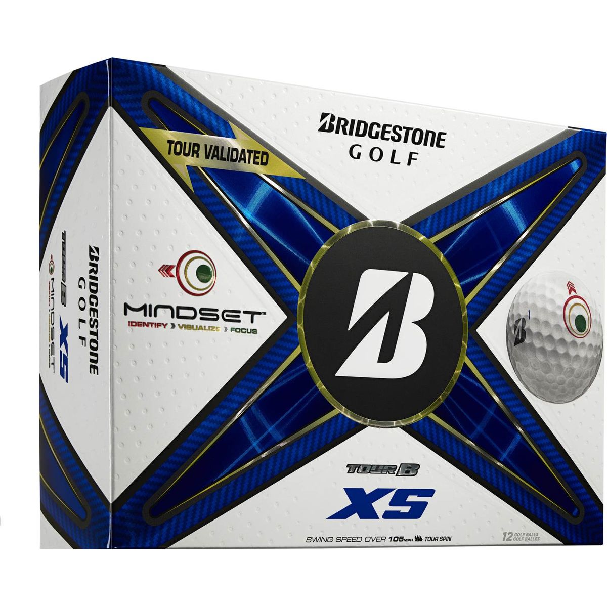 Bridgestone Tour B XS Mindset Golfbolde - Hvid