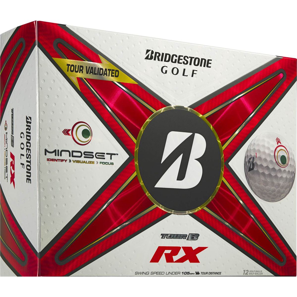 Bridgestone Tour B RX Mindset Golfbolde - Hvid