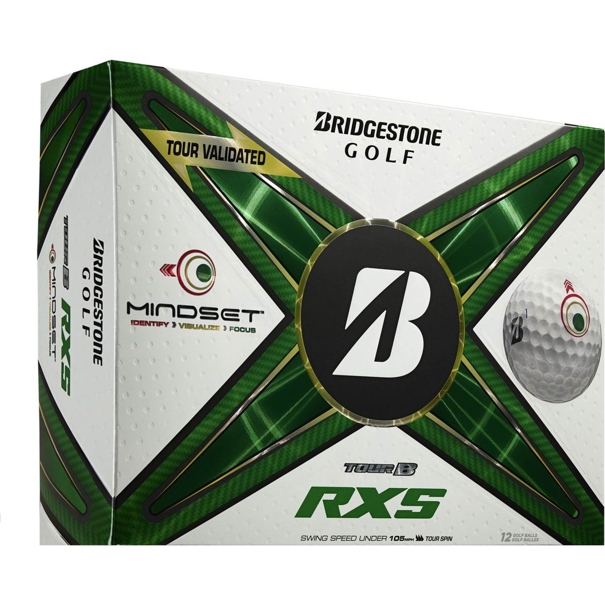 Bridgestone Tour B RXS Mindset Golfbolde - Hvid