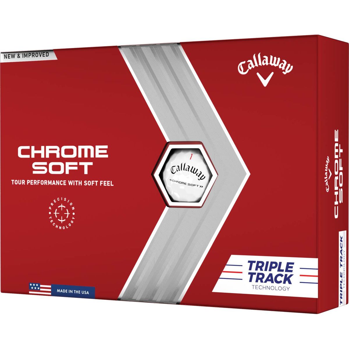 Callaway Chrome Soft Triple Track (2022) Logobolde - Hvid