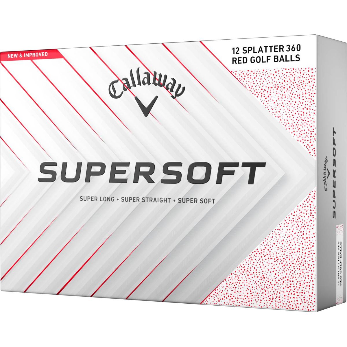 Callaway Supersoft Splatter (2025) Golfbolde - White/Red