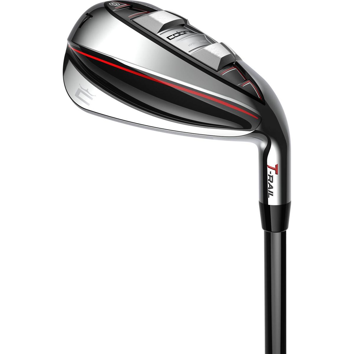 Cobra T-Rail Combo Set (2023) Herre Golfsæt - Chrome/Black/Red - Højre - 5H, 6-9, PW - Cobra ULTRALITE 50 Regular Grafit