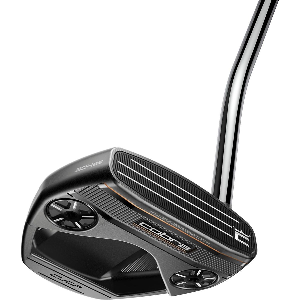 Cobra Vintage Cuda (2024) Single Bend Neck Putter - Grå - Venstre - Str. 34" - Super Stroke Zenergy Pistol 1.0 1.0 Hvid/Sort