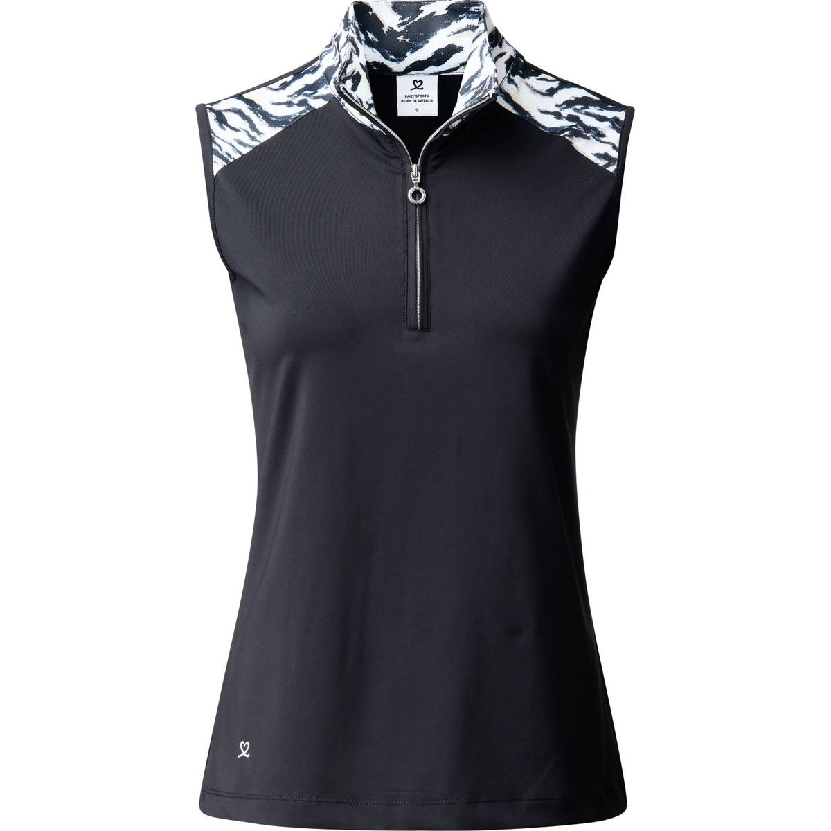 Daily Sports Lens Half Neck Dame Poloshirt Uden Ærmer - Navy - Str. L