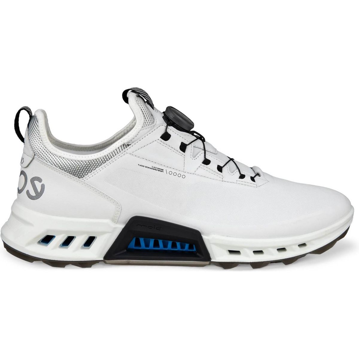 Ecco Biom C4 BOA Vandtætte Herre Golfsko Uden Spikes - White/Black - Str. 44 Normal