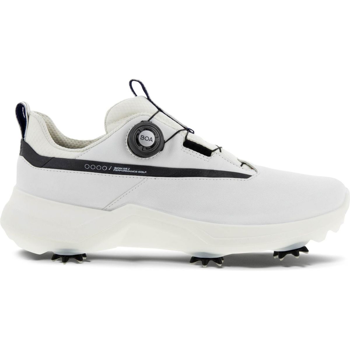 Ecco Biom G5 BOA Vandtætte Herre Golfsko Med Spikes - White/Black - Str. 42 Normal