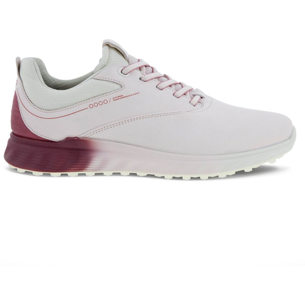 Ecco S-Three (2023) Vandtætte Dame Golfsko Uden Spikes - Delicacy/Blush/Delicacy - Str. 40 Normal