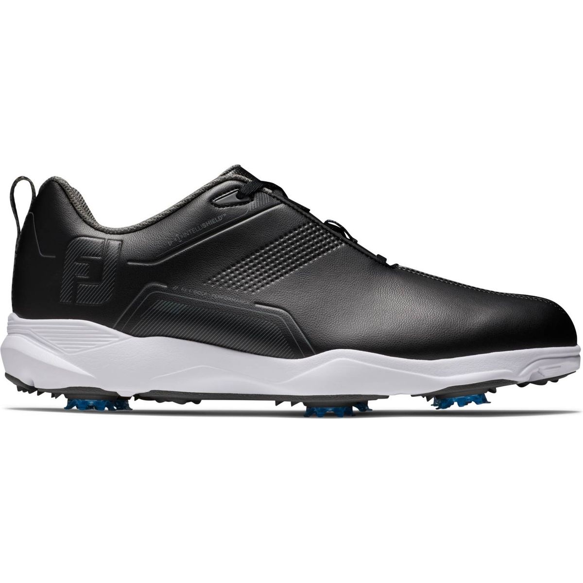 Footjoy eComfort (2022) Vandtætte Herre Golfsko Med Spikes - Black - Str. 42 1/2 Normal