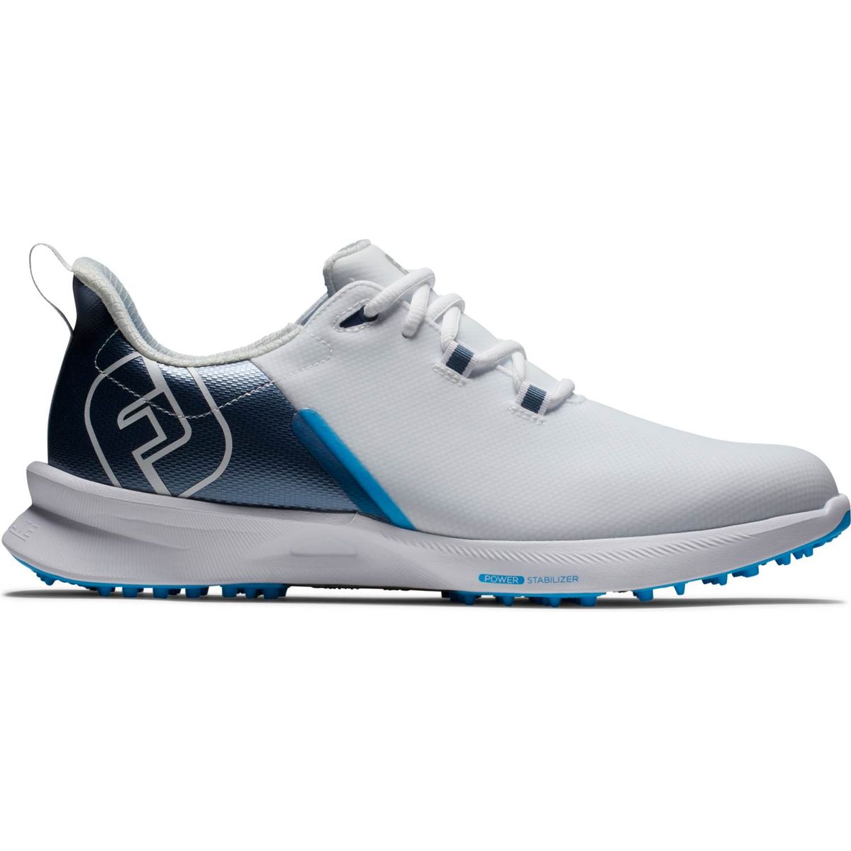 Footjoy Fuel Sport Vandtætte Herre Golfsko Uden Spikes - White/Navy/Blue - Str. 42 Normal