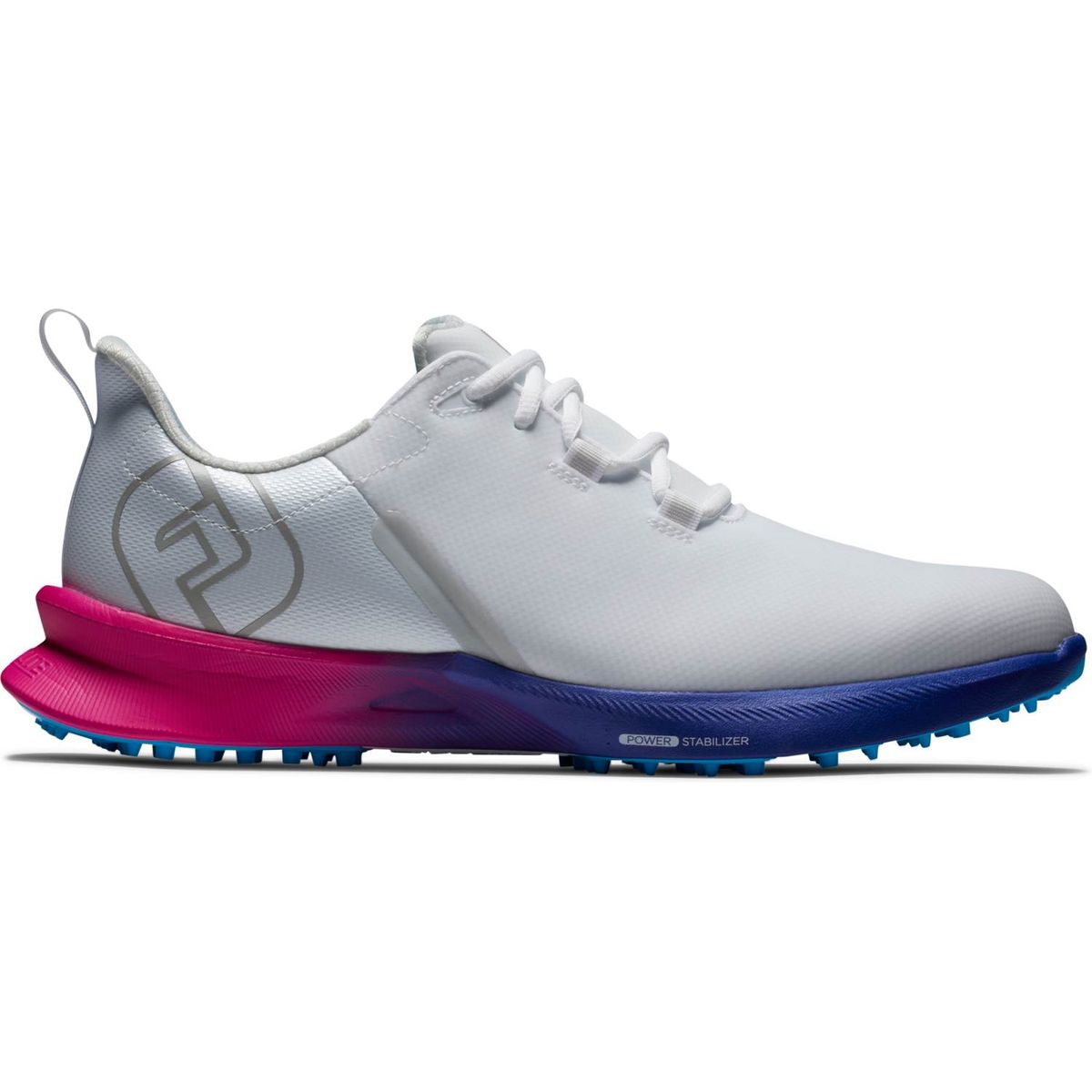 Footjoy Fuel Sport Vandtætte Herre Golfsko Uden Spikes - White/Pink/Blue - Str. 45 Normal