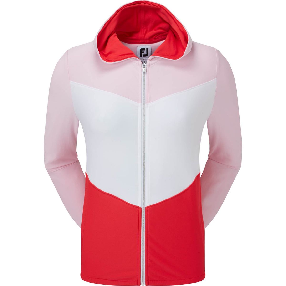 Footjoy Full-Zip Hoody Dame Cardigan - Pink/Red - Str. XXS