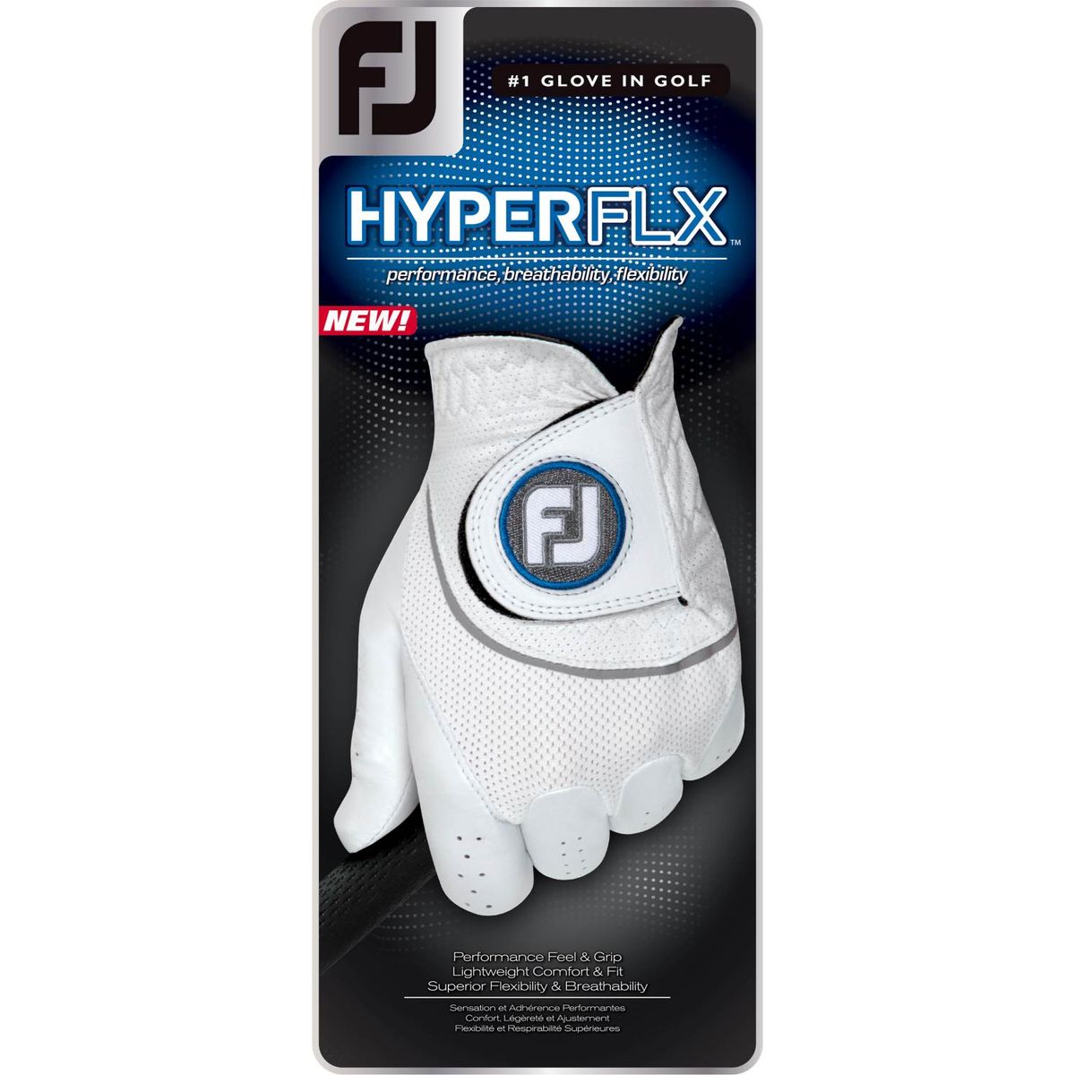 Footjoy HyperFLX Læder Herre Golfhandske - White - Højre - Str. S