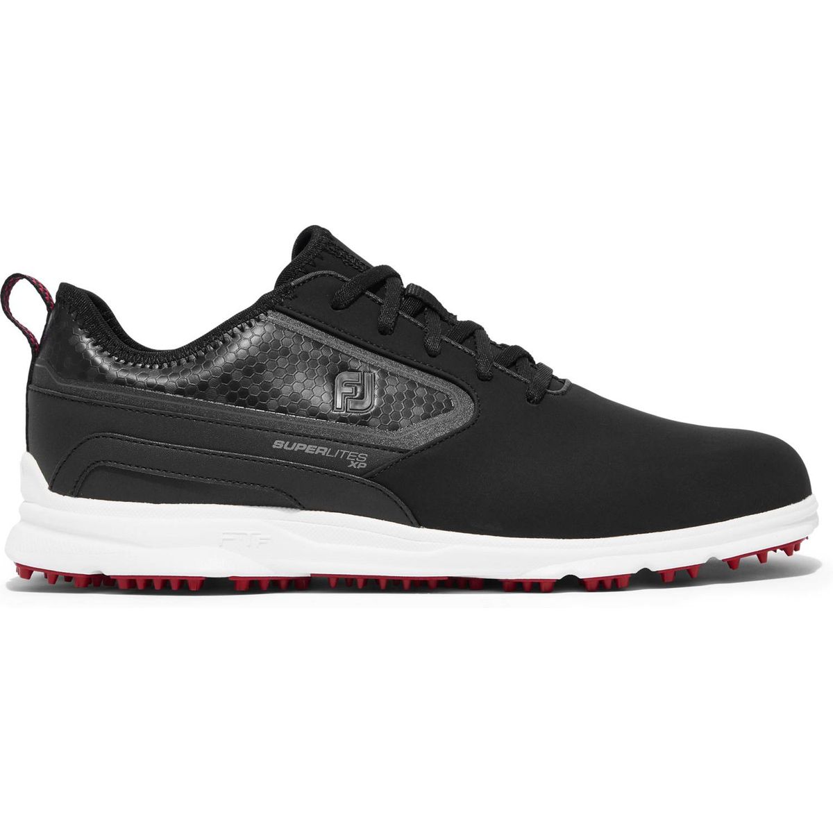 Footjoy Superlites XP (2022) Vandtætte Herre Golfsko Uden Spikes - Black/White/Red - Str. 41 Normal