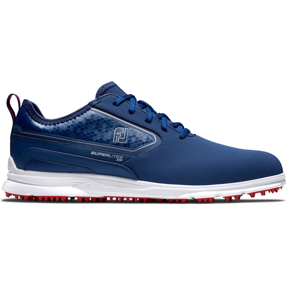 Footjoy Superlites XP (2022) Vandtætte Herre Golfsko Uden Spikes - Navy/Red - Str. 41 Normal