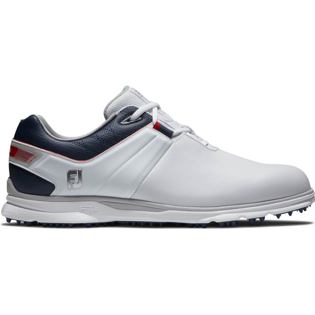 Footjoy Pro SL (2022) Vandtætte Herre Golfsko Uden Spikes - White/Navy/Red - Str. 40 Normal