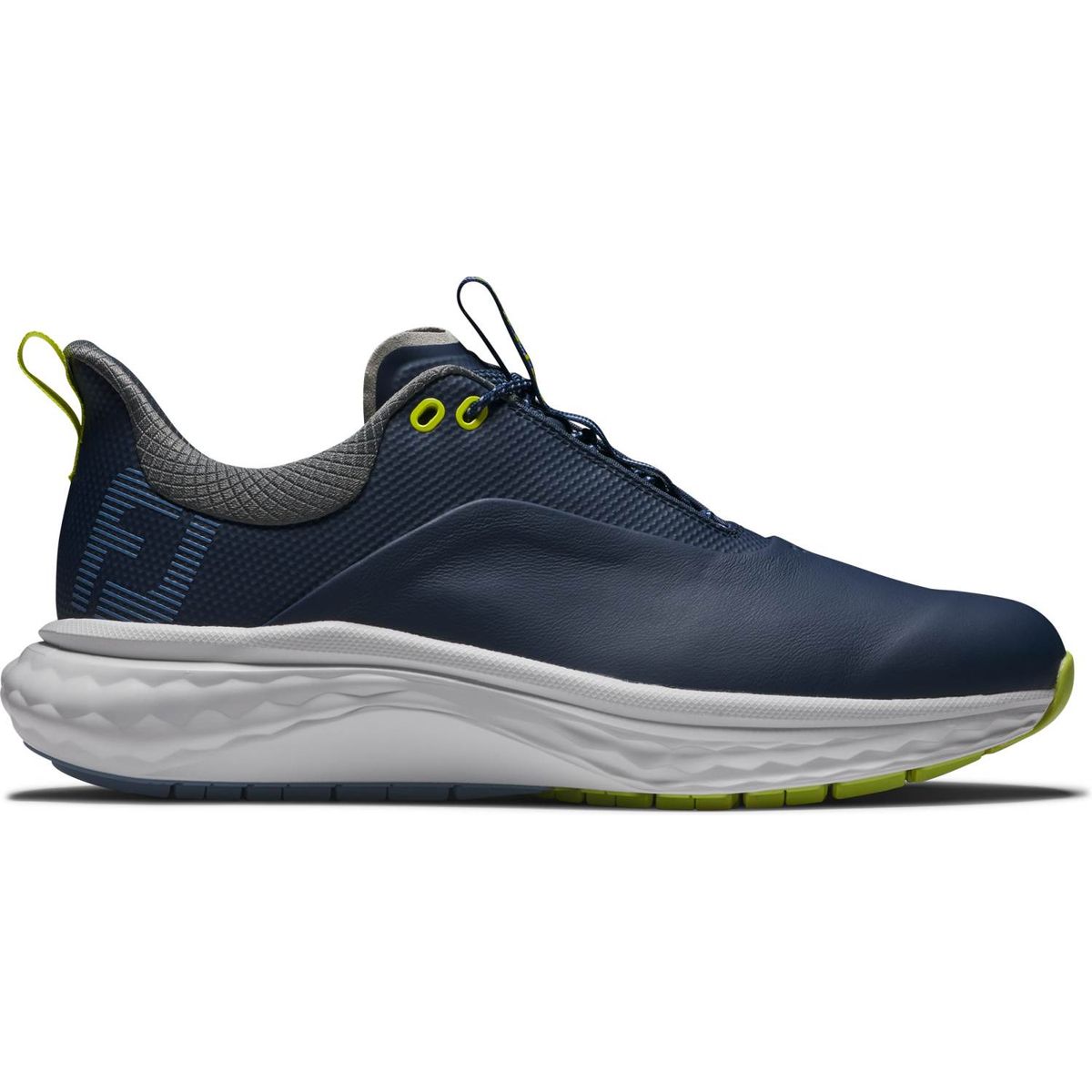 Footjoy Quantum Vandtætte Herre Golfsko Uden Spikes - Navy/White/Lime - Str. 47 Normal