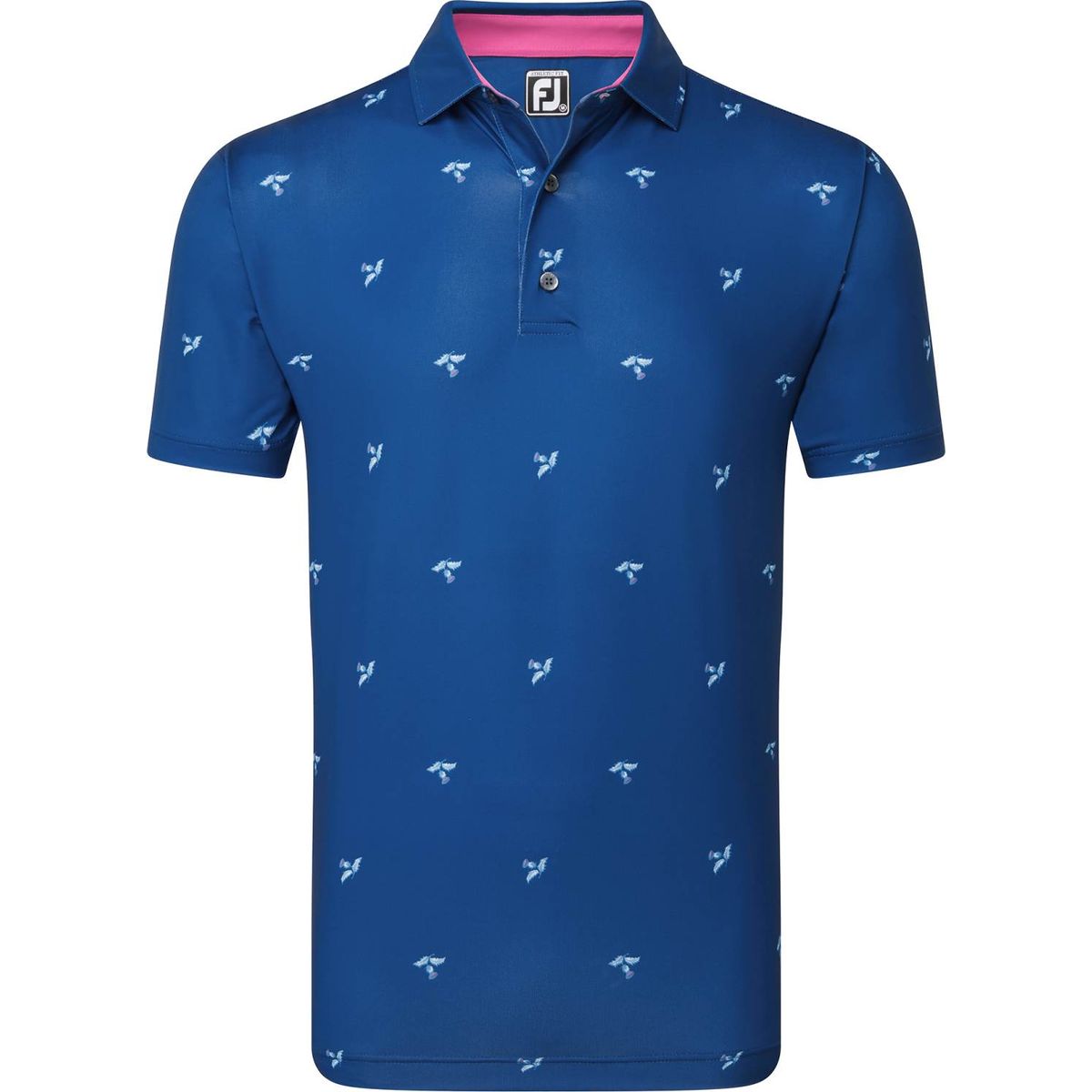 Footjoy Thistle Print Herre Poloshirt - Deep Blue - Str. S