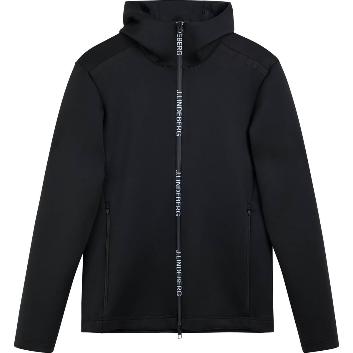 J. Lindeberg Oleg Golf Hood Herre Cardigan - Black - Str. M