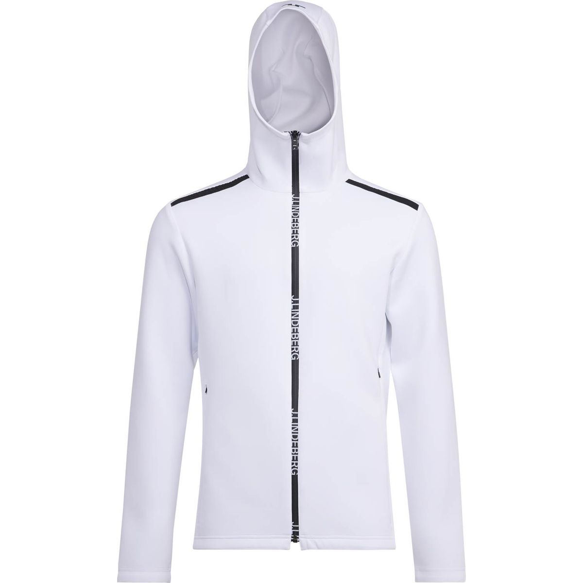 J. Lindeberg Oleg Golf Hood Herre Cardigan - White - Str. L