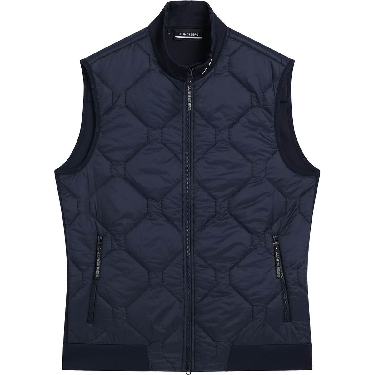 J. Lindeberg Quilt Hybrid Herre Vest - Navy - Str. XL