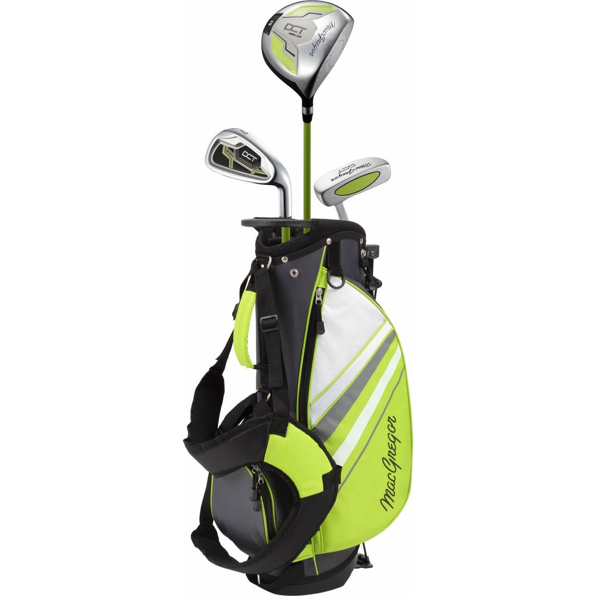 MacGregor DCT 3-5 År Junior Golfsæt - Lime/Black/White - Højre - DR, 7, Putter - MacGregor Standard Junior Grafit