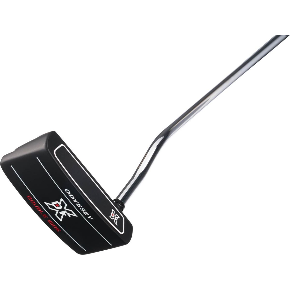 Odyssey DFX 1 Double Wide Double Bend Neck Putter - Sort - Højre - Str. 35" - Odyssey Oversize (2022) Oversize Sort/Rød