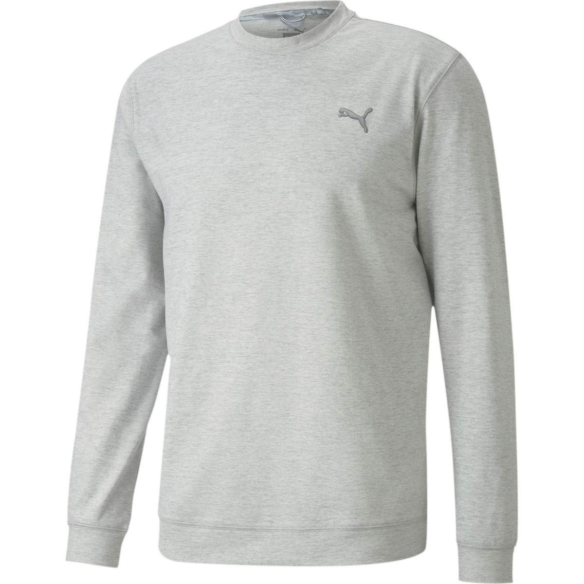 Puma Cloudspun Crewneck (Bryst logo) Herre Pullover - High Rise Heather - Str. XXL