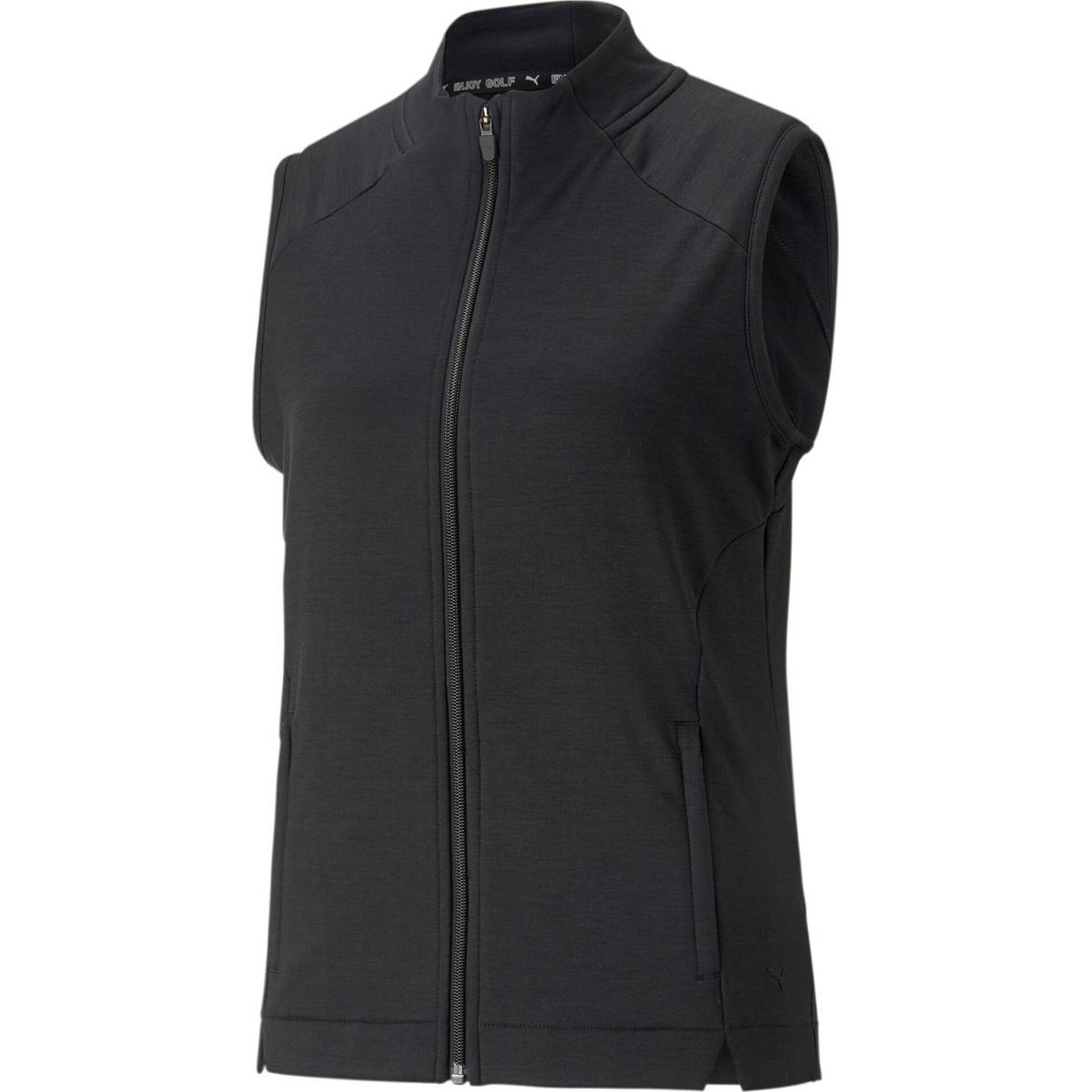 Puma Cloudspun Heather Full Zip Dame Vest - Puma Black Heather - Str. XL