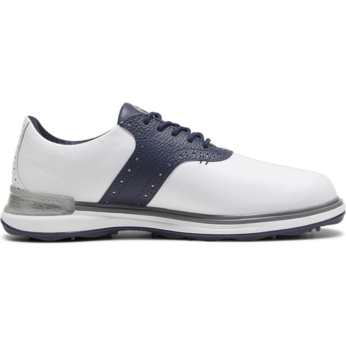 Puma Avant Vandtætte Herre Golfsko Uden Spikes - Puma White/Deep Navy/Speed Blue - Str. 46 Normal