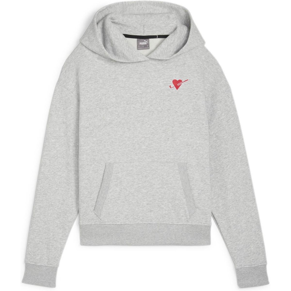 Puma Enjoy Hoodie (2024) Dame Pullover - Ash Gray Heather - Str. XS