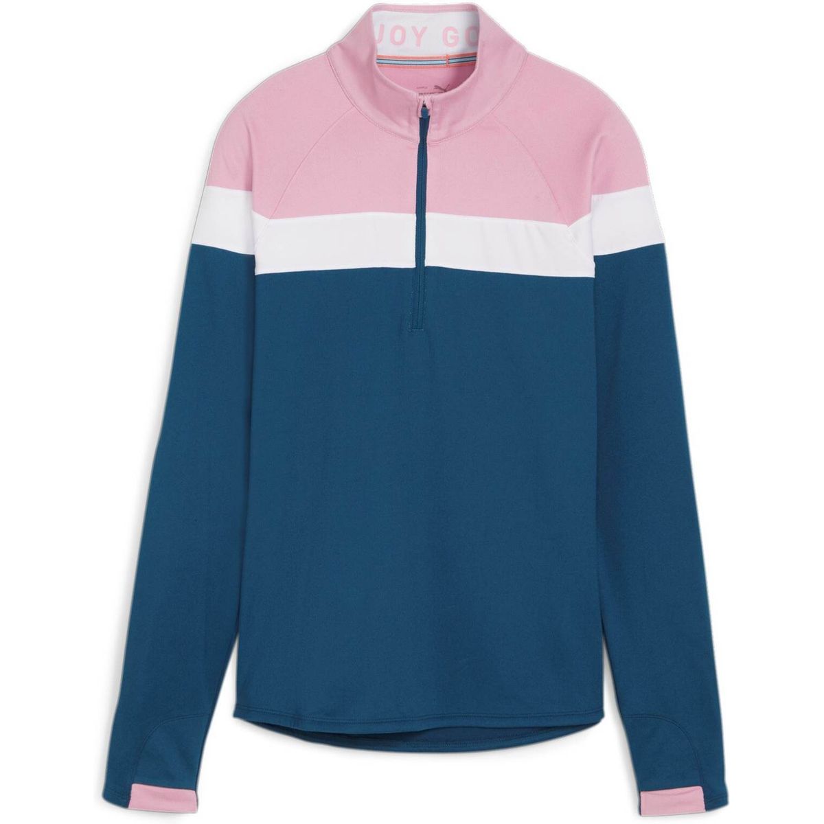 Puma Lightweight 1/4 Zip Dame Pullover - Ocean Tropic/Pink Icing - Str. L