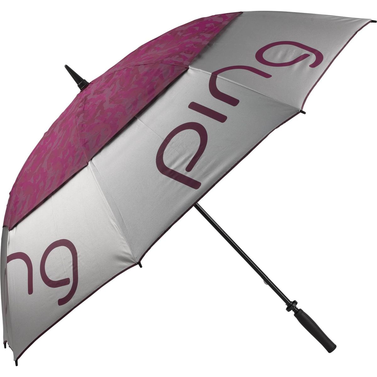 Ping Double Canopy Dame Paraply - Grey/Magenta