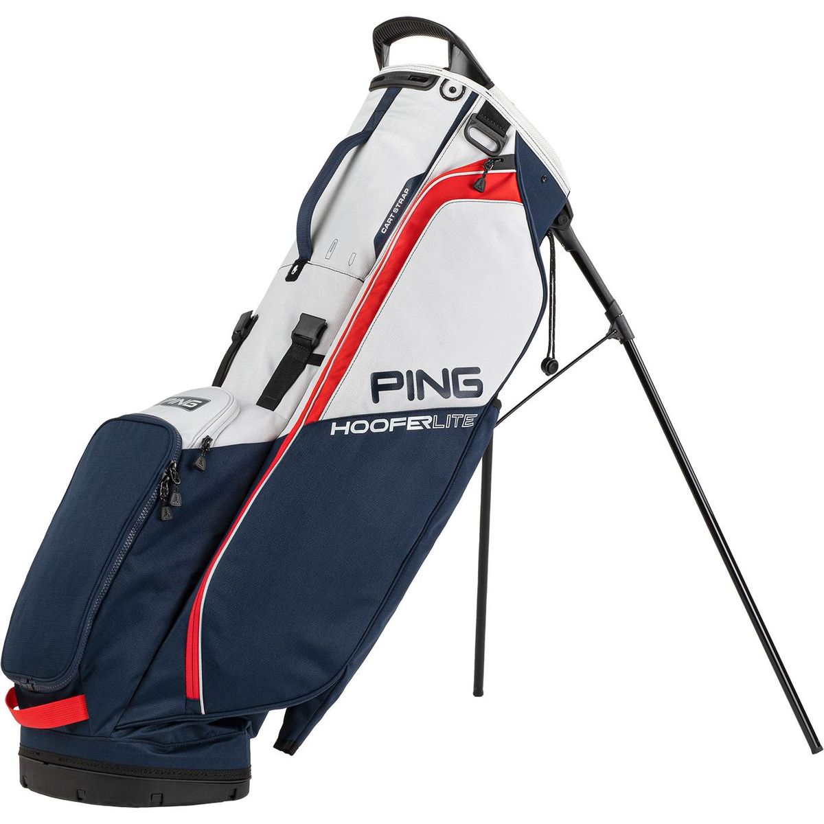 Ping Hoofer Lite Bærebag - Navy/Platinum/Red