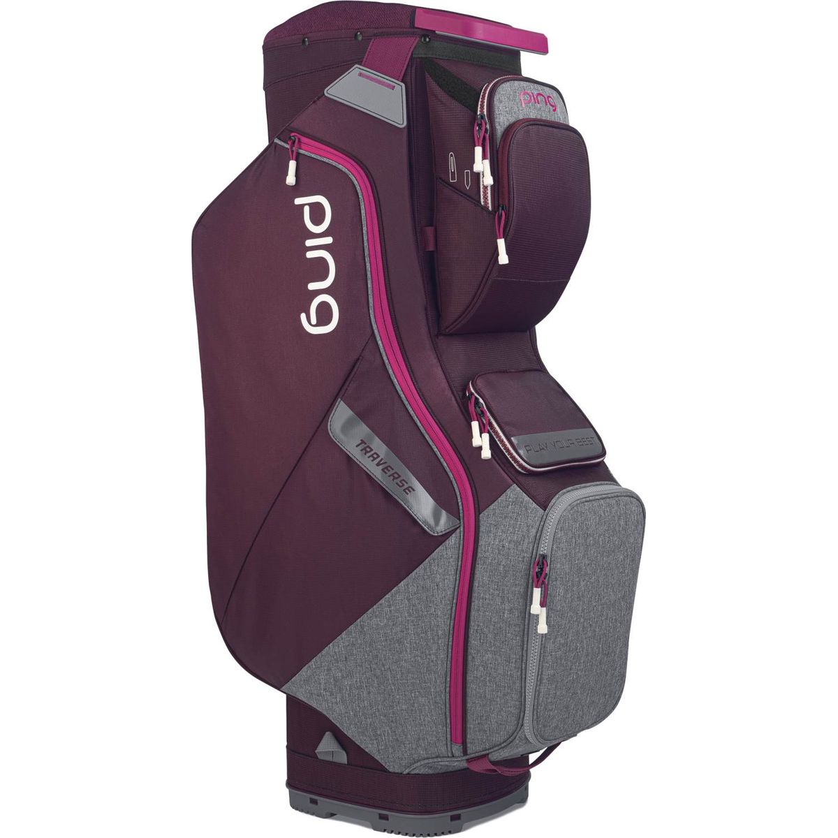 Ping Traverse Dame Vognbag - Garnet/Heathered Grey/Magenta