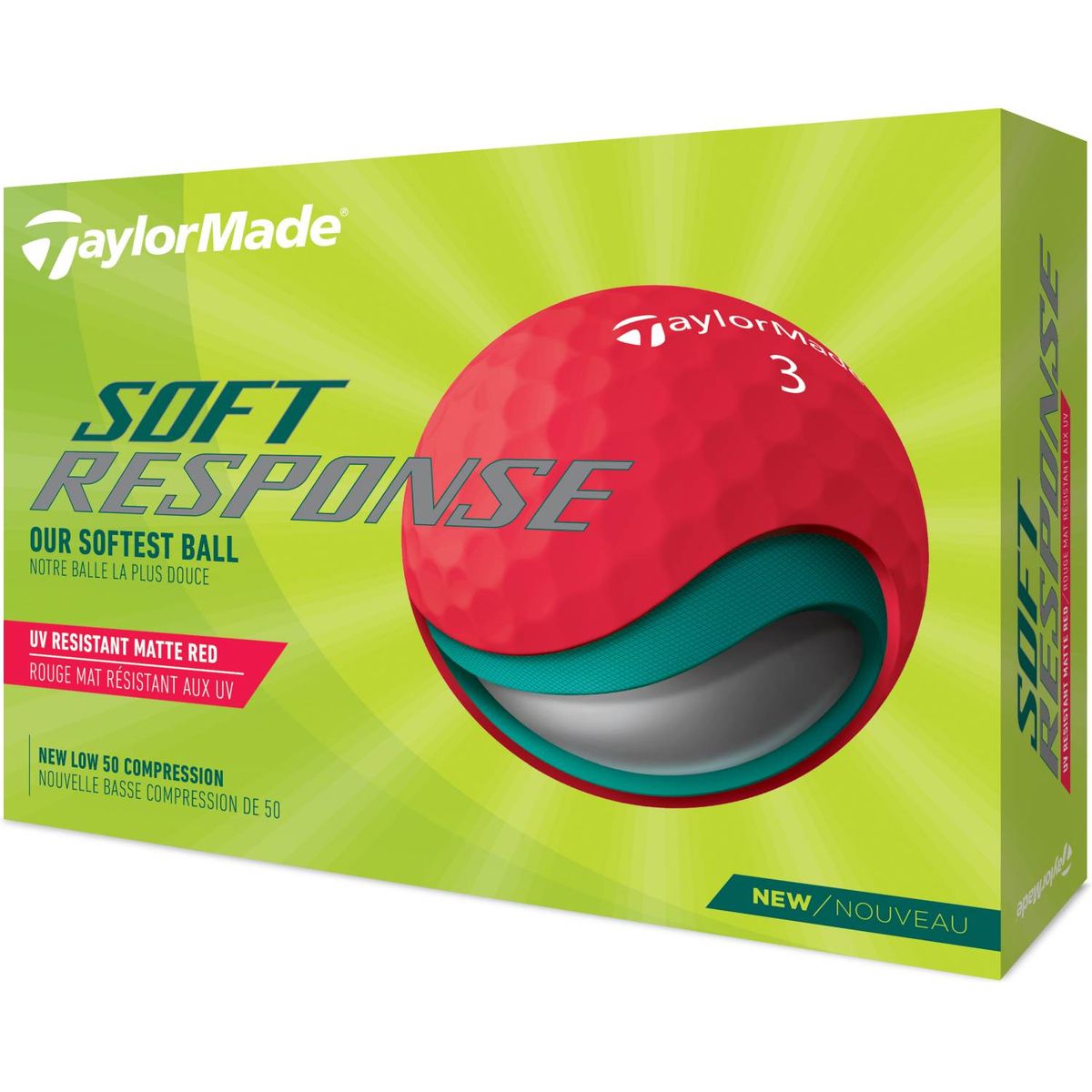 Taylormade Soft Response (2022) Golfbolde - Rød