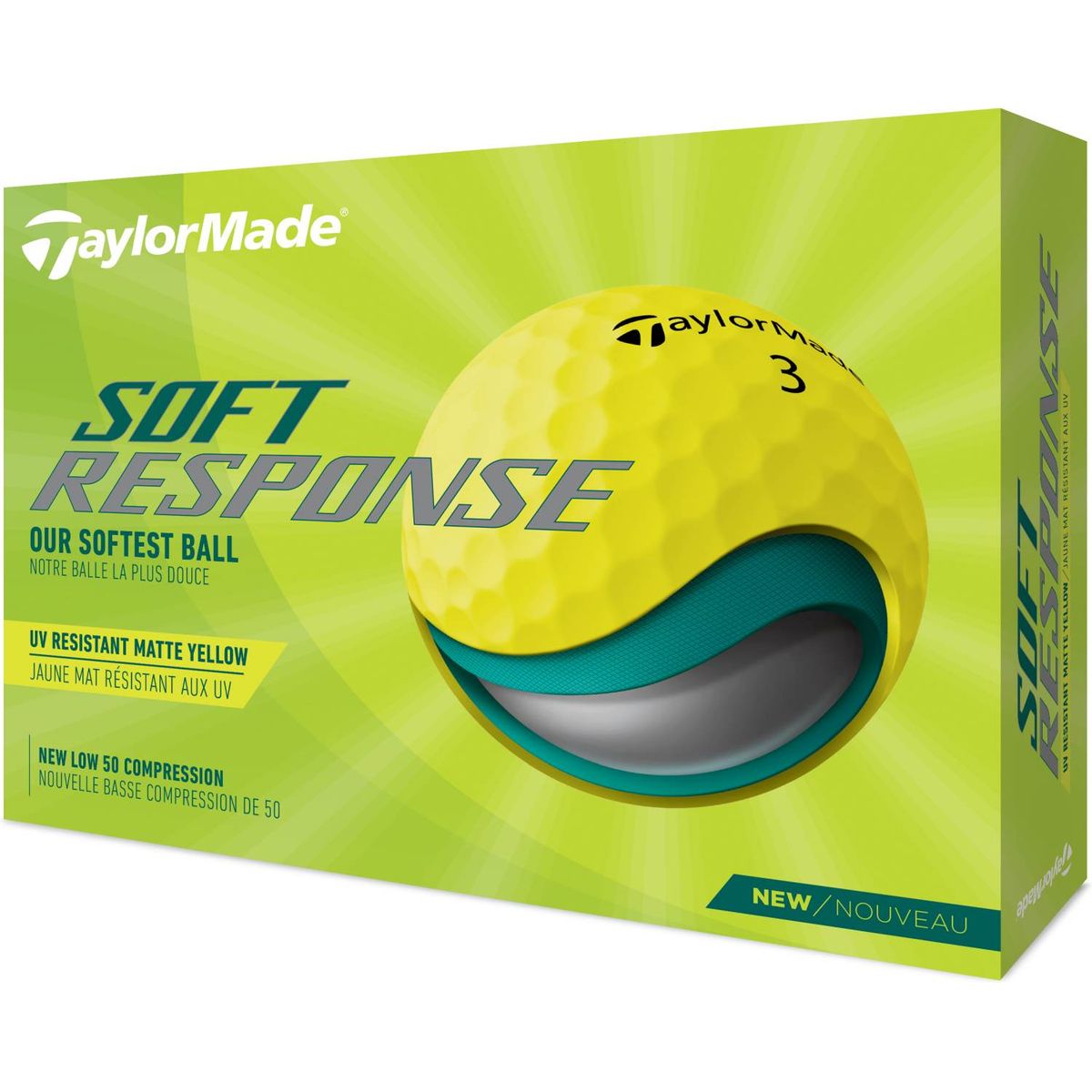 Taylormade Soft Response (2022) Logobolde - Gul